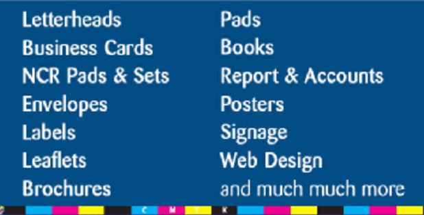 Services - Menus Leaflets and Posters